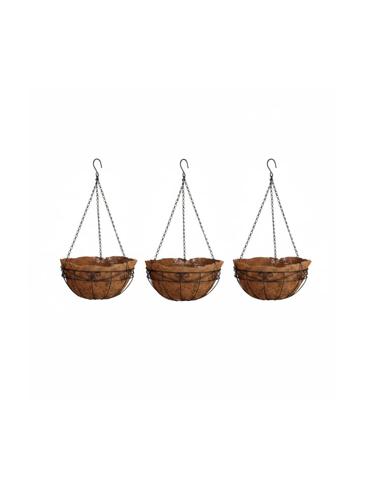 3 tlg. Blumenampel in Braun 33 l