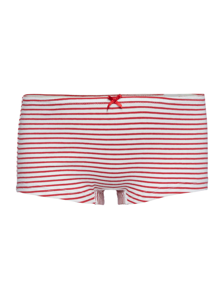 Mädchen Hot-Pants in Weiß/Rot
