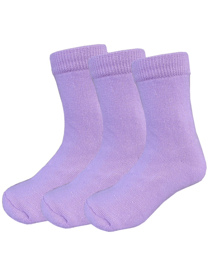 3er-Set: Antirutschsocken Vollplüsch in Lila