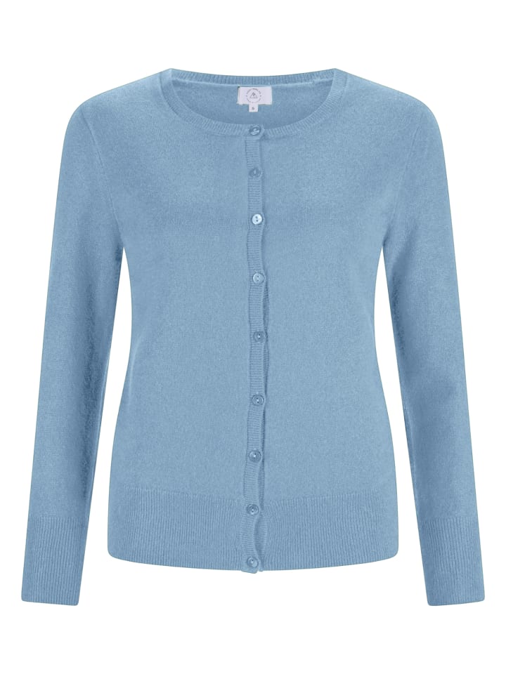 Cardigan Rundhals in Hellblau