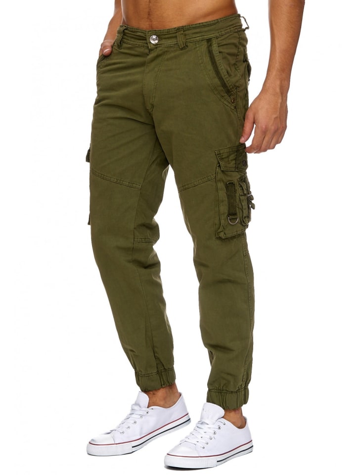 Cargo Hose Taschen Arbeitshose in Grün