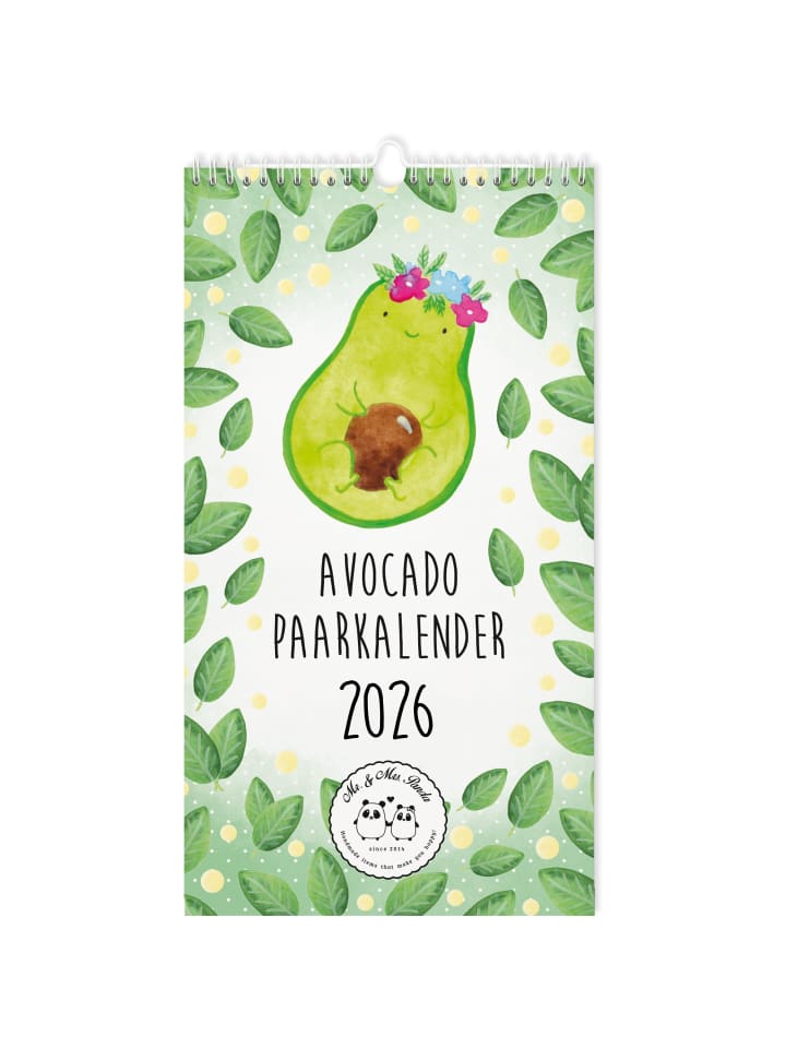 Kalender 2026 Avocado Collection mit Spruch in Weiß