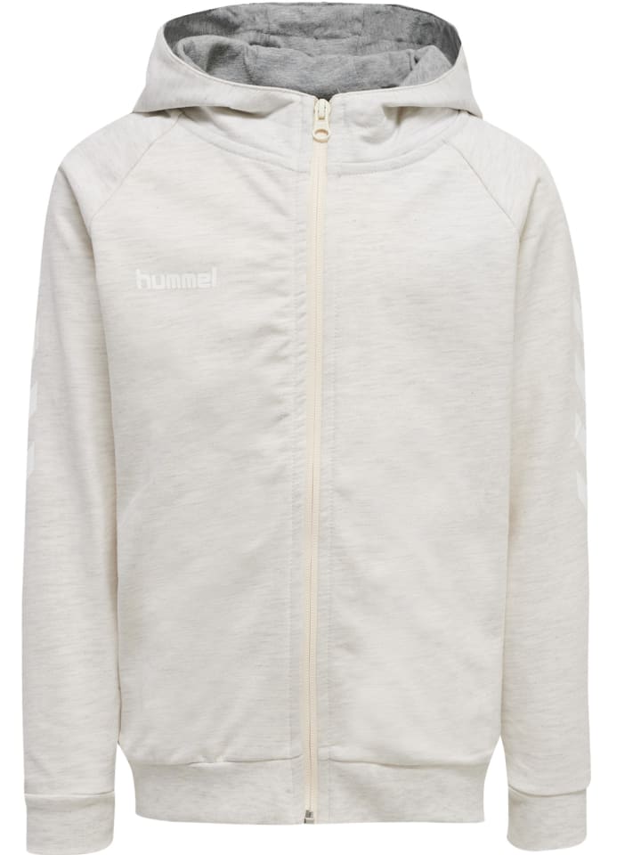 Reißverschluss Kapuzenpullover Hmlgo Damen in EGRET MELANGE