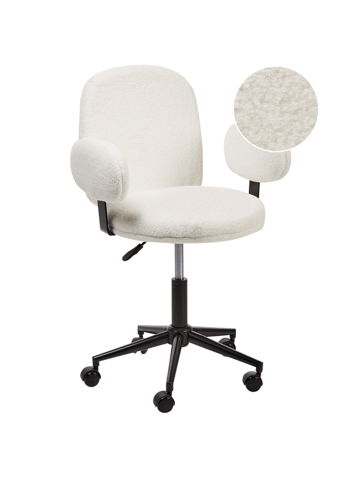 Bürostuhl MORAGA in Weiß/Schwarz - (W) 58 x (H) 80 x (L) 58 cm