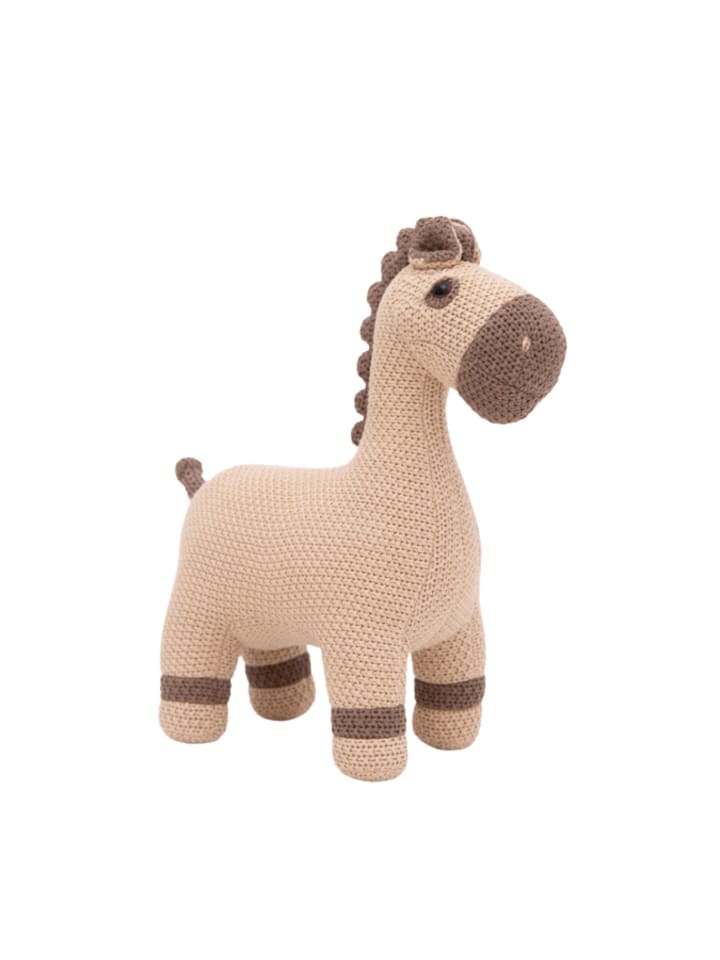 Mini Pferde-Kuscheltier in Braun – (B)38 x (H)42 x (T)18 cm
