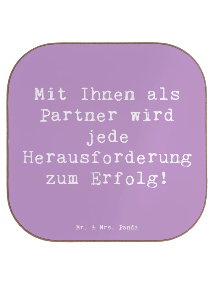 Bierdeckel Spruch Erfolgreiche Geschäftspartner... in Lavendeltraum