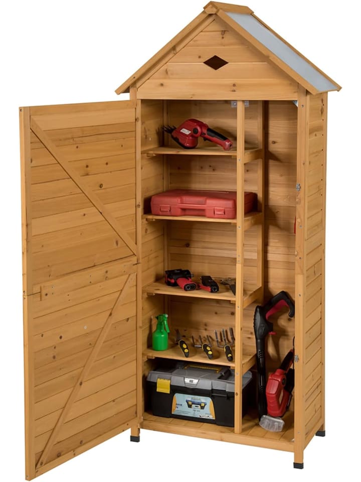 Gartenschrank Holz in Hellbraun
