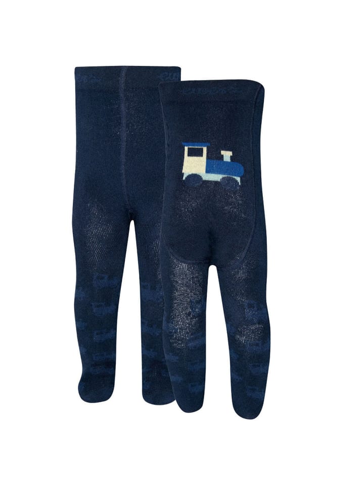 Thermo Strumpfhose Eisenbahn in navy