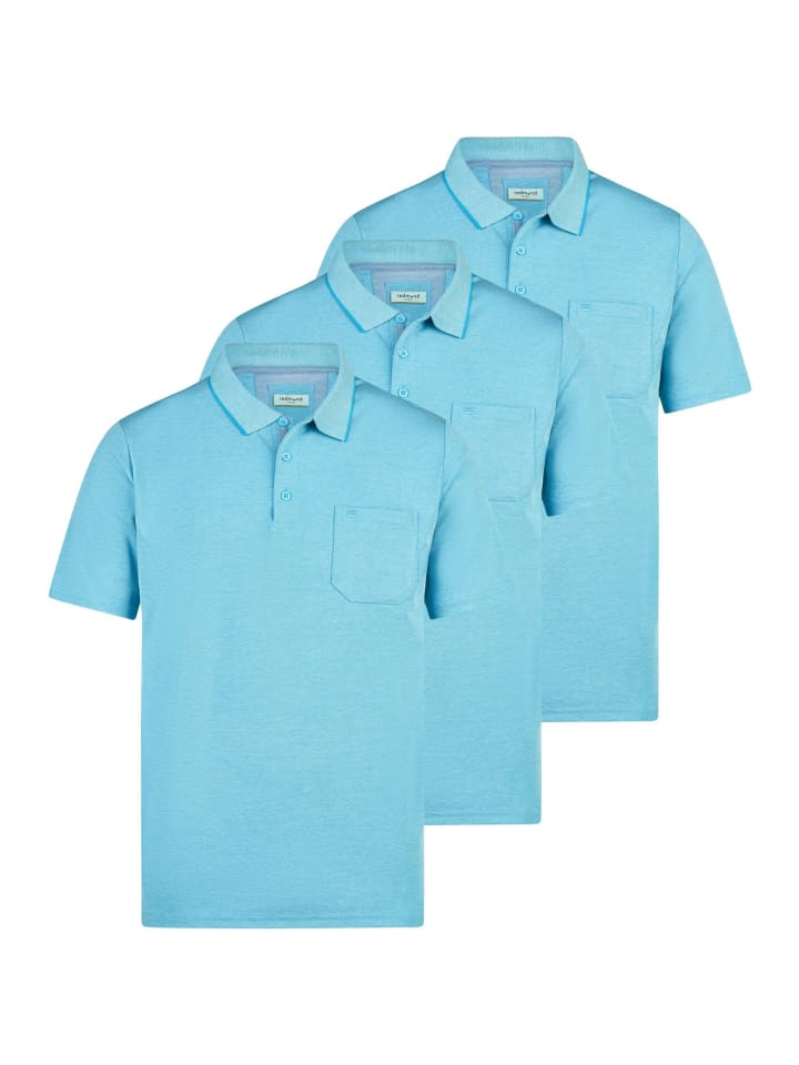 Poloshirt Basic in Türkis
