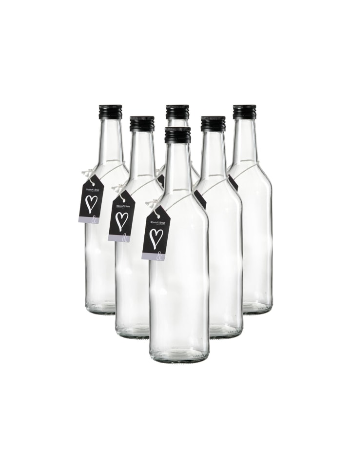 6er Set Flaschen Mara in Transparent 700 ml