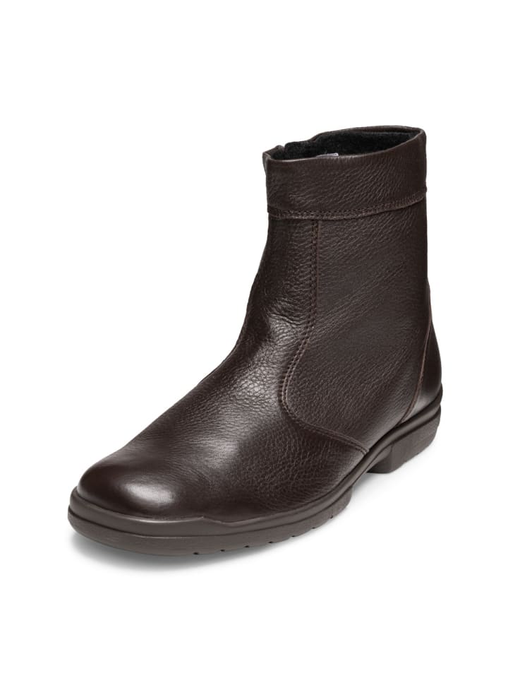 Hirschleder Stiefeletten in dunkelbraun
