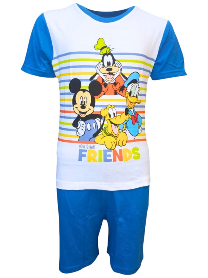 Schlafanzug kurz Disney Mickey and Friends in Blau