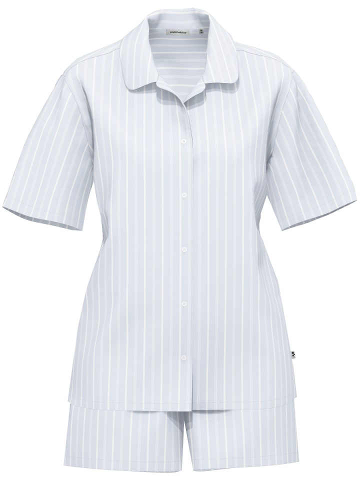 Pyjama Kurz in zen blue