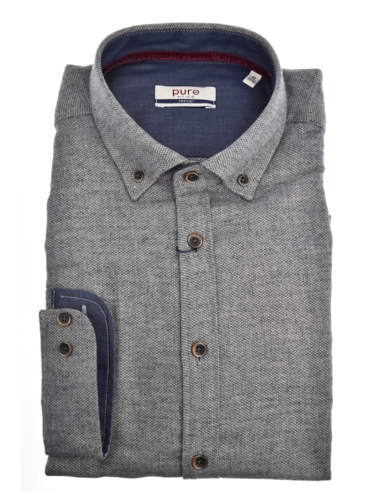 Langarmshirt für Herren in grau