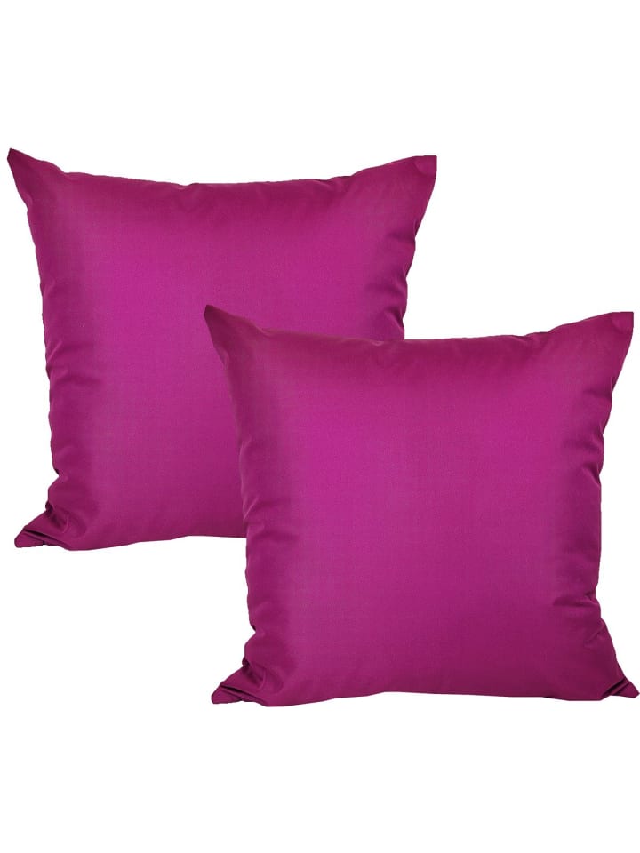 2er Set Outdoor Kissenhülle 50x50cm in Beere