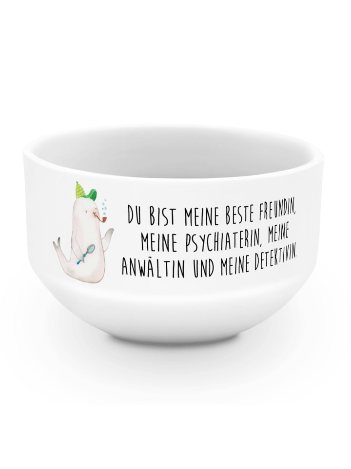 Smoothie Bowl Robbe Sherlock mit Spruch in Weiß