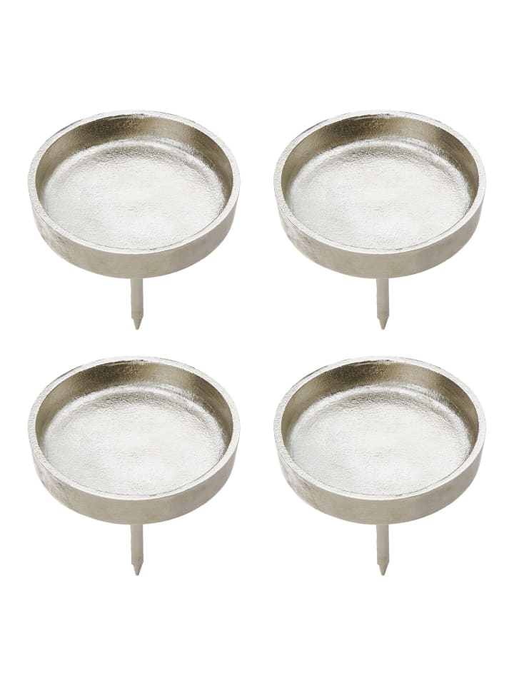 Butlers Kerzenpick ADVENT 4er-Set in Silber