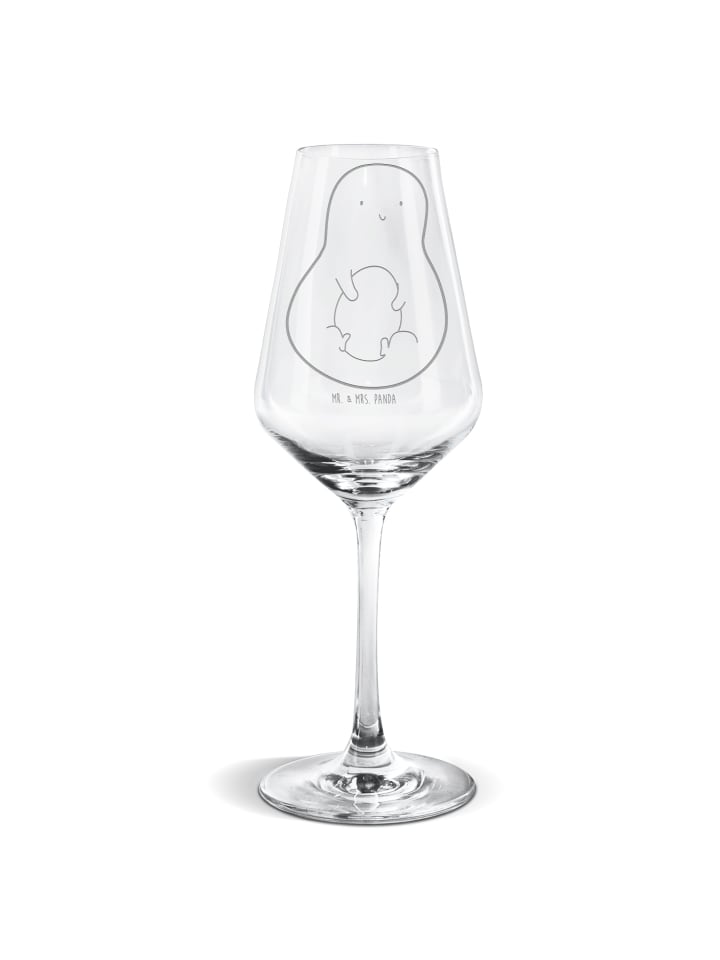Weinglas Avocado Kern ohne Spruch in Transparent