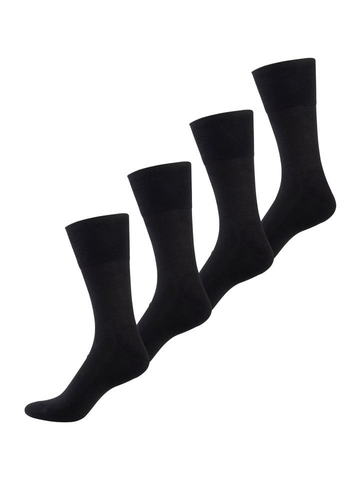 Basicsocken Baumwolle Aktiv in Schwarz