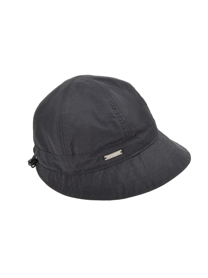 Lackmütze in schwarz