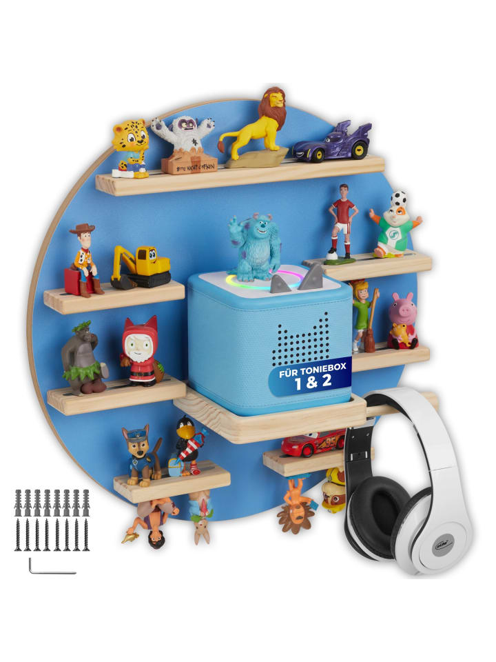 Magnetisches Kinderzimmer Wandboard für 28 Figuren, Kopfhörerhalterung
