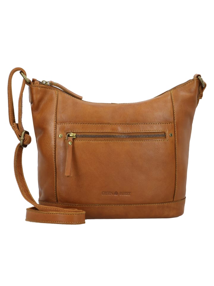 Colombiana Umhängetasche Leder 27 cm nougat