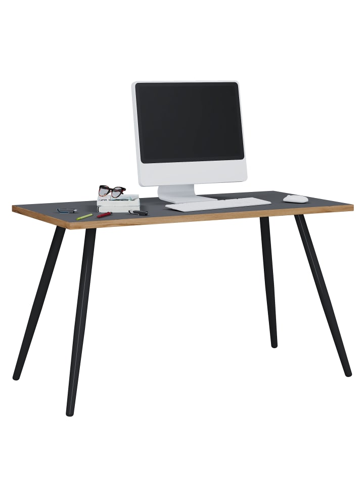 Schreibtisch Bürotisch Computertisch Salia 138x50 in Anthrazit / Honig-Eiche