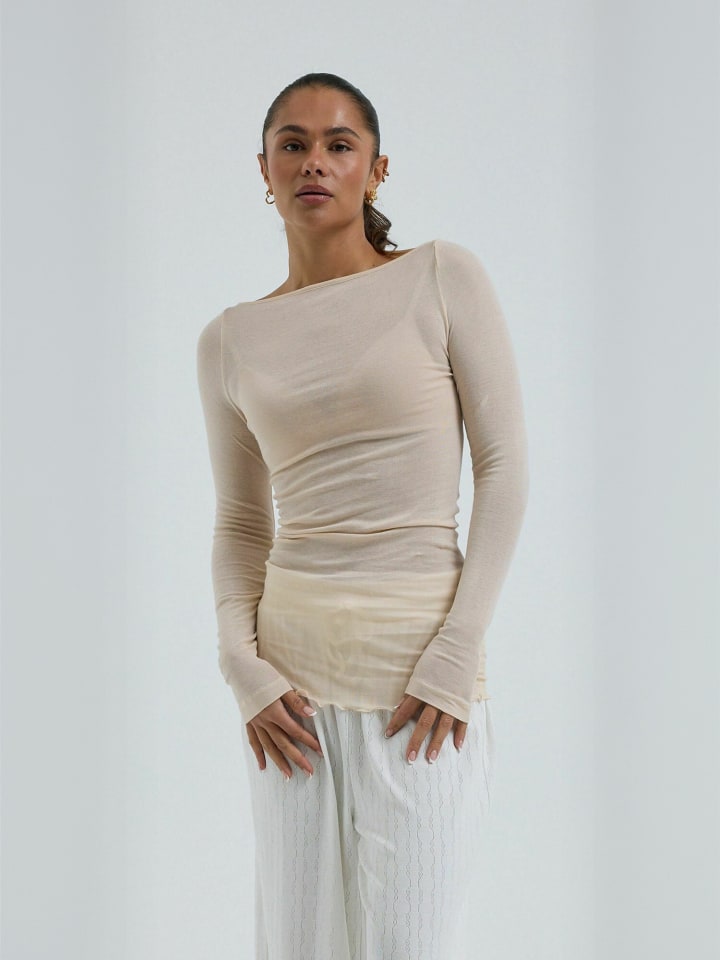 T-Shirt Cotton in Rosie Beige