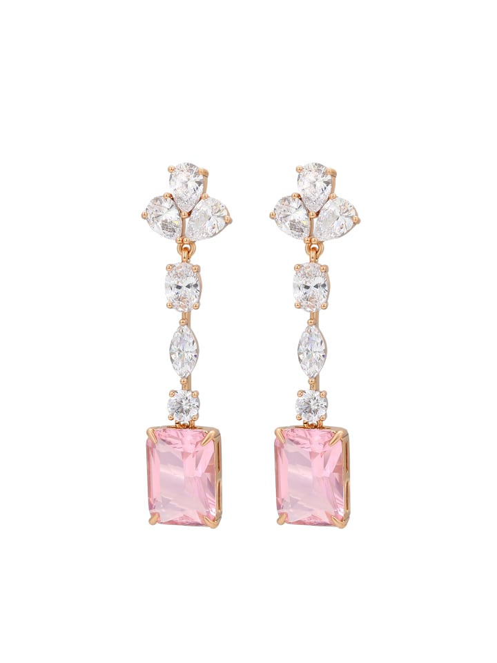 Women Earrings in Rose Gold Pink
