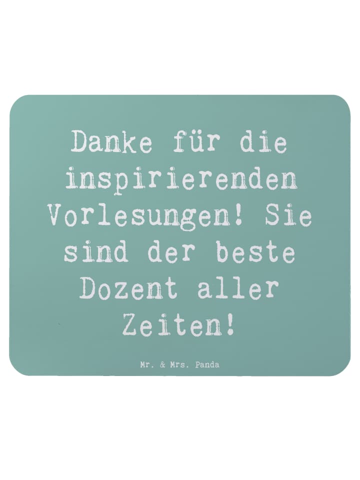 Maus-Pad Spruch Bester Dozent mit Spruch in Meeresbrise
