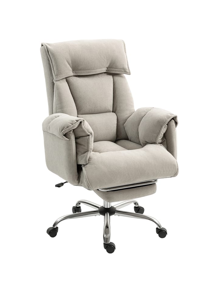 Bürostuhl in Hellgrau 77L x 75B x 118H cm