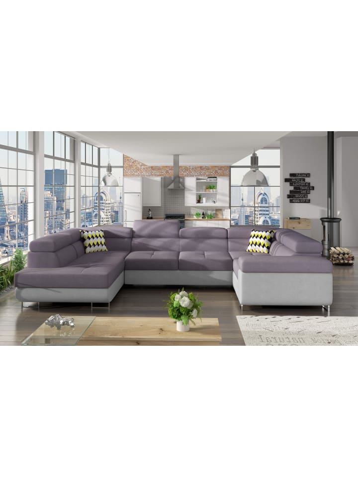 Lavin Recamiere Links in Lila -  (L) 340 x (B) 340 x (H) 90 cm