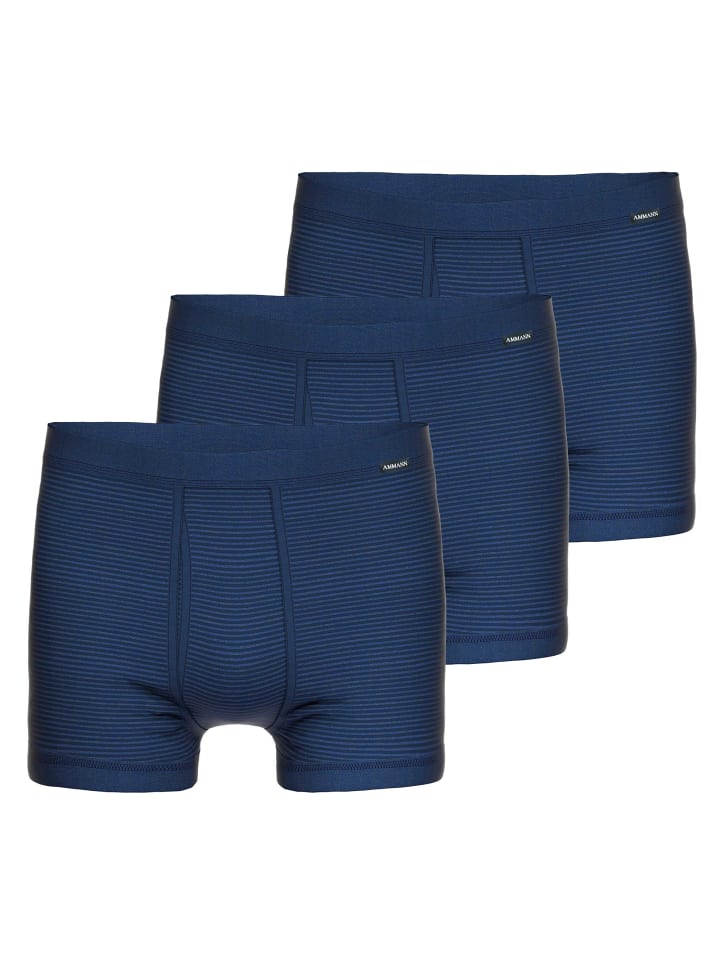 Boxershort 3er Pack in Dunkelblau