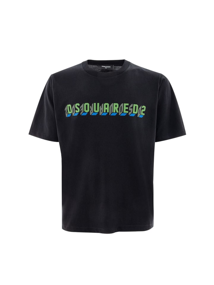 Schwarz Baumwolle T-Shirt