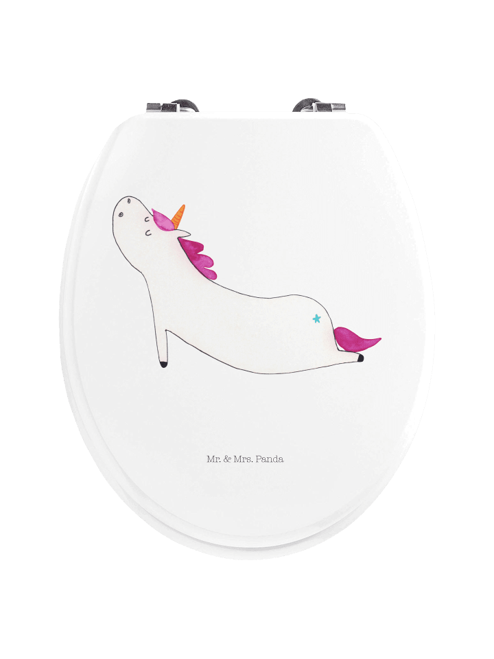 Klobrille Einhorn Yoga ohne Spruch in Weiß