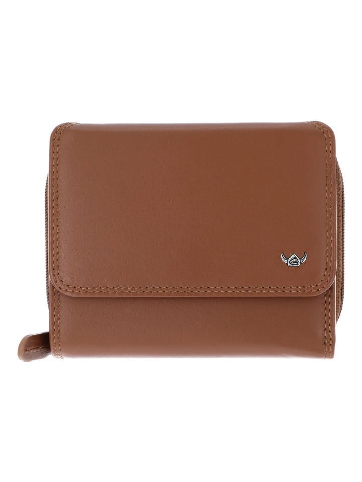 Polo Geldbörse RFID Schutz Leder 11.5 cm cognac