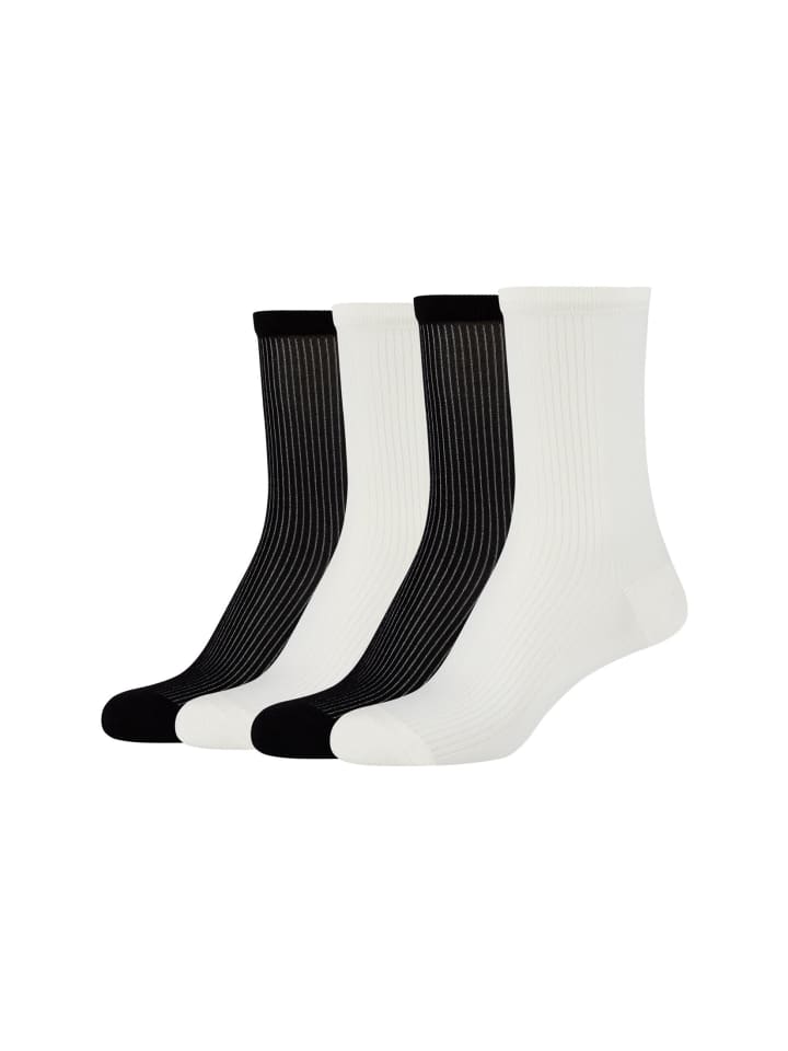 Socken 4er Pack black white