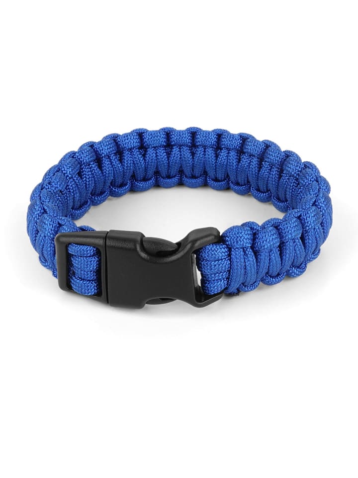Survival-Armband Paracord 17 mm Medium in Blau