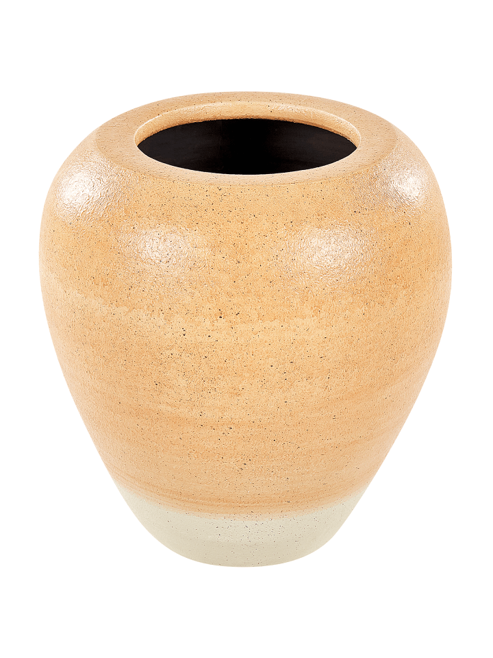 Dekovase SKIONE in Orange/Beige - (W) 30 x (H) 34 x (L) 30 cm