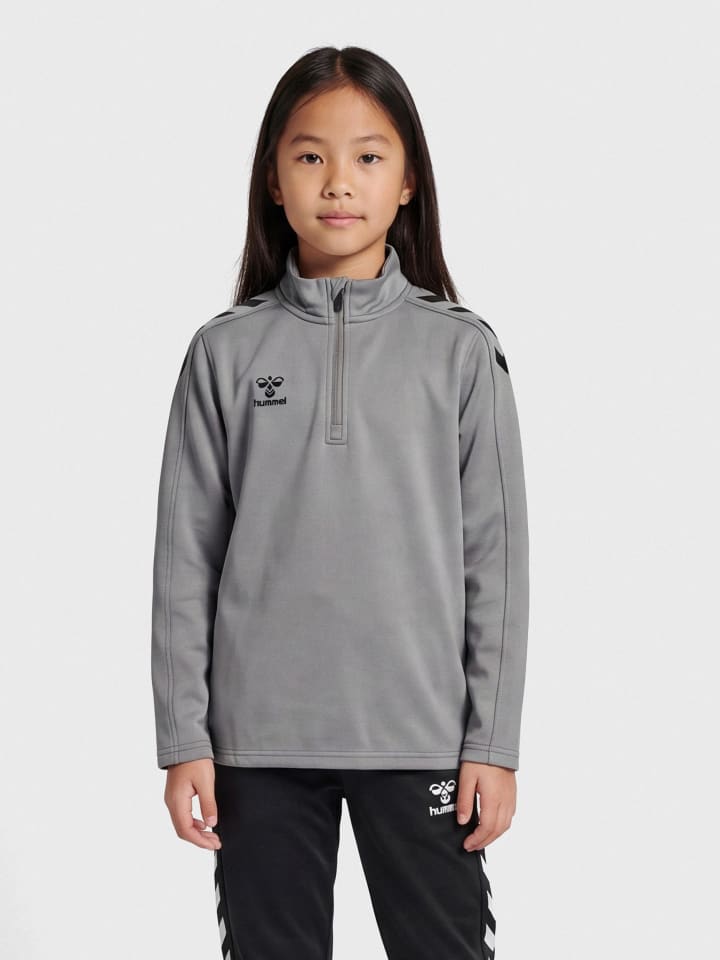 Halbreißverschluss Jacke Hmlcore Kinder in GREY MELANGE