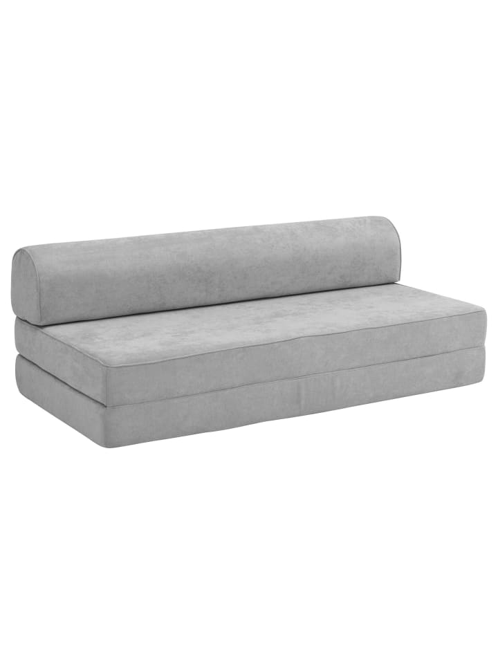FALTSOFA Katusha Flachgewebe hellgrau