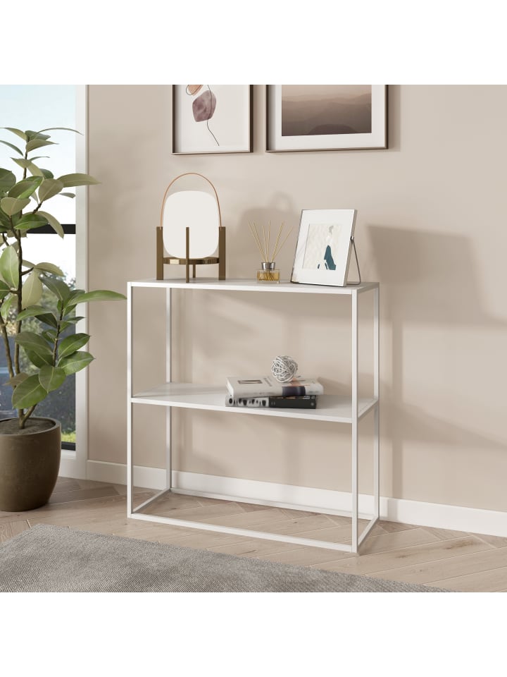 Konsolentisch Strömstad in Weiß (H)80cm (B)79.5cm (T)26cm
