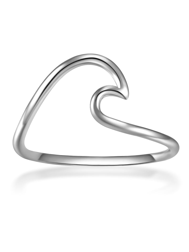 Ring Welle aus Sterling Silber in silber