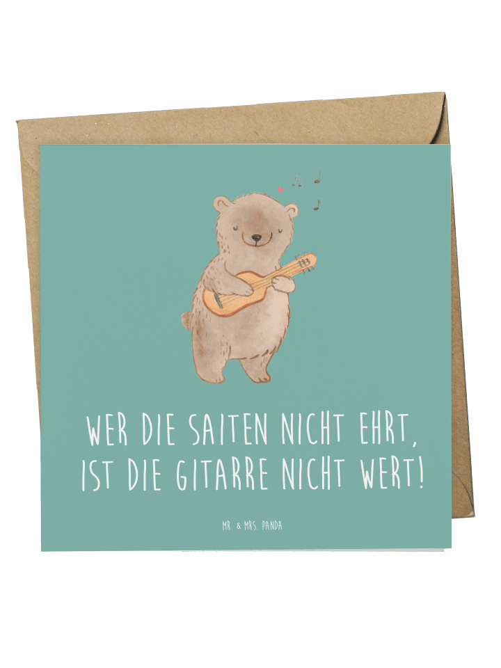 Deluxe Karte Gitarre Wert mit Spruch in Meeresbrise