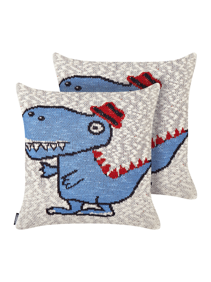 2er-Set Dekokissen GAMBIR in Blau/Beige