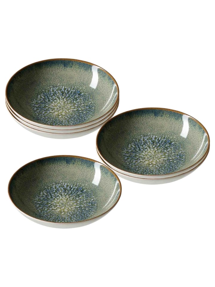 6er Set Suppenteller Verde in Grün ø 21 cm