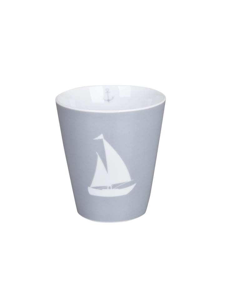 Happy Mug Boat Silhouette in grau