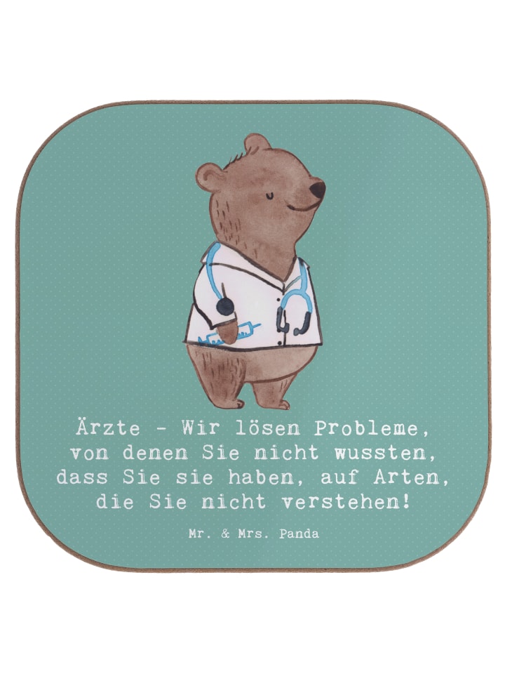 Bierdeckel Arzt Probleme Lösen mit Spruch in Meeresbrise