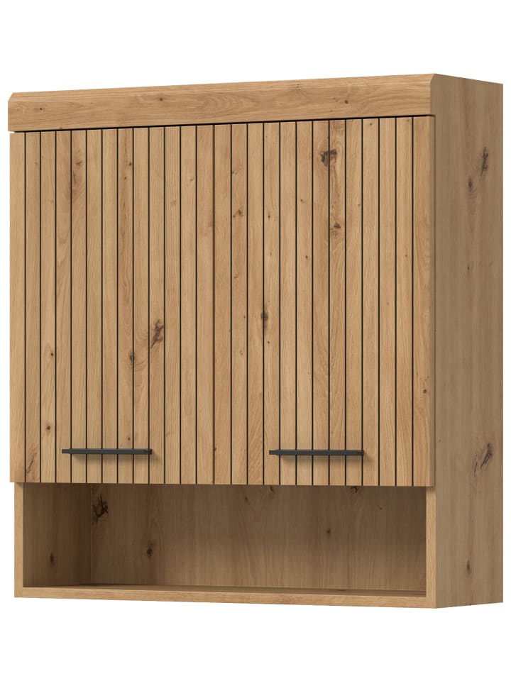 Hängeschrank in Eiche Artisan 74 x 79 cm, Badschrank hängend