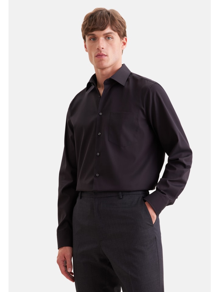 Business Hemd Regular in Schwarz
